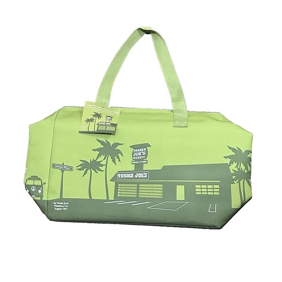 Trader Joe's Handbags - Trader Joe's Large Insulated Tote Olive Green 8 Gallon Reusable  Bag Cooler